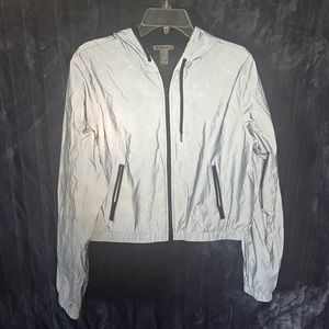 Forever 21 Iridescent Zip Up